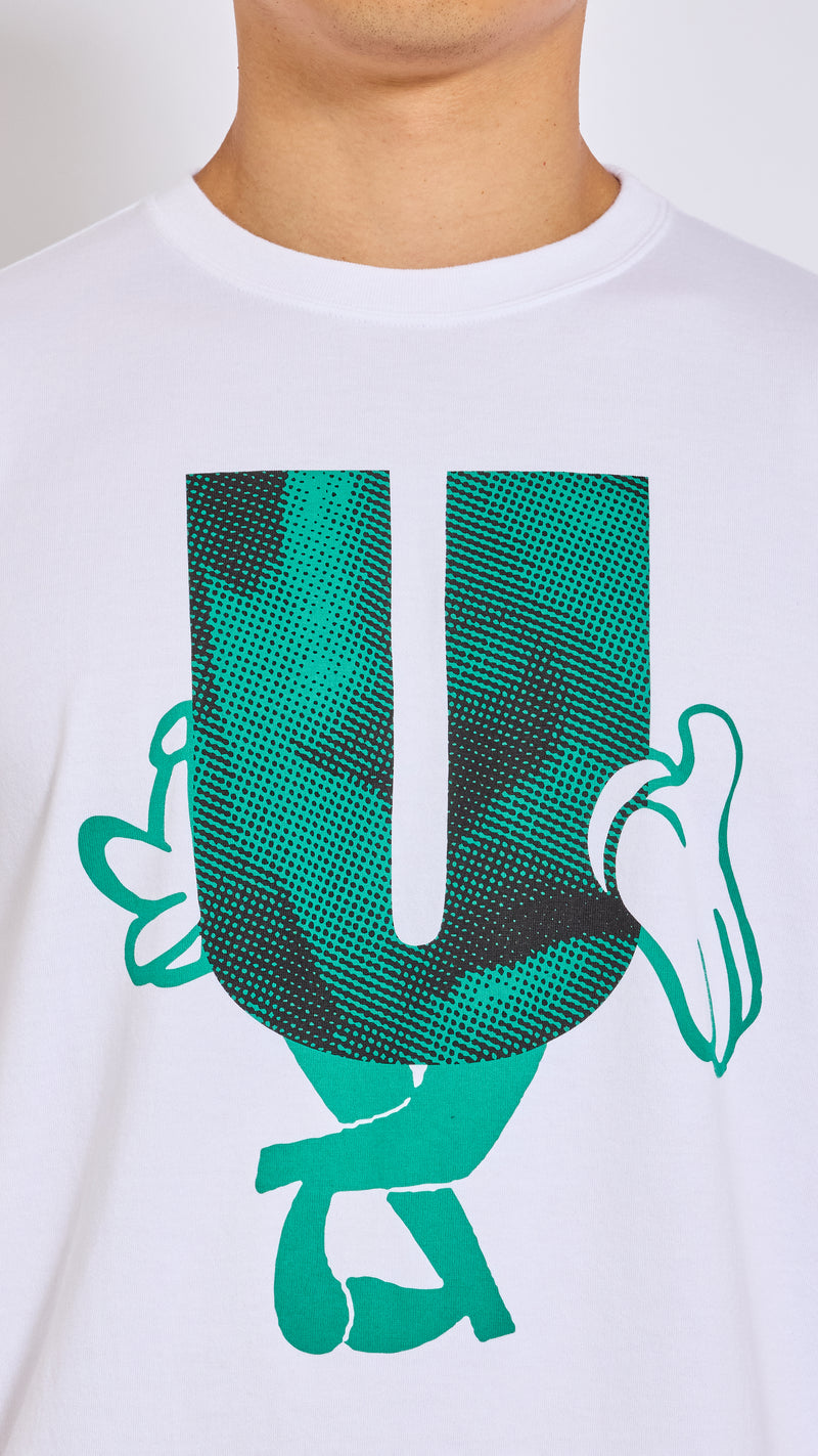 UNDERCOVER WHITE LETTER GRAPHIC T-SHIRT