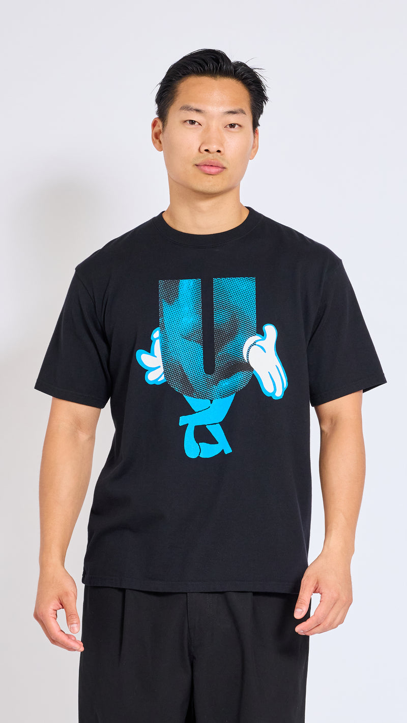 UNDERCOVER BLACK LETTER GRAPHIC T-SHIRT