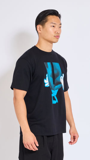 UNDERCOVER BLACK LETTER GRAPHIC T-SHIRT