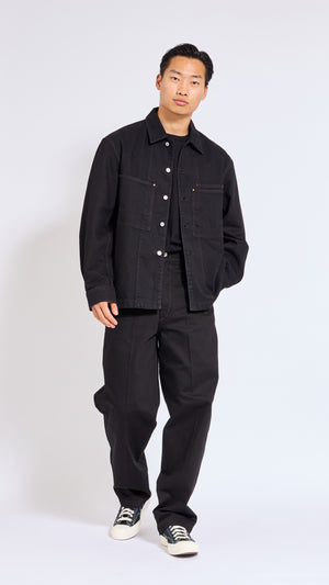 LEMAIRE BLACK WORKWEAR DENIM OVERSHIRT