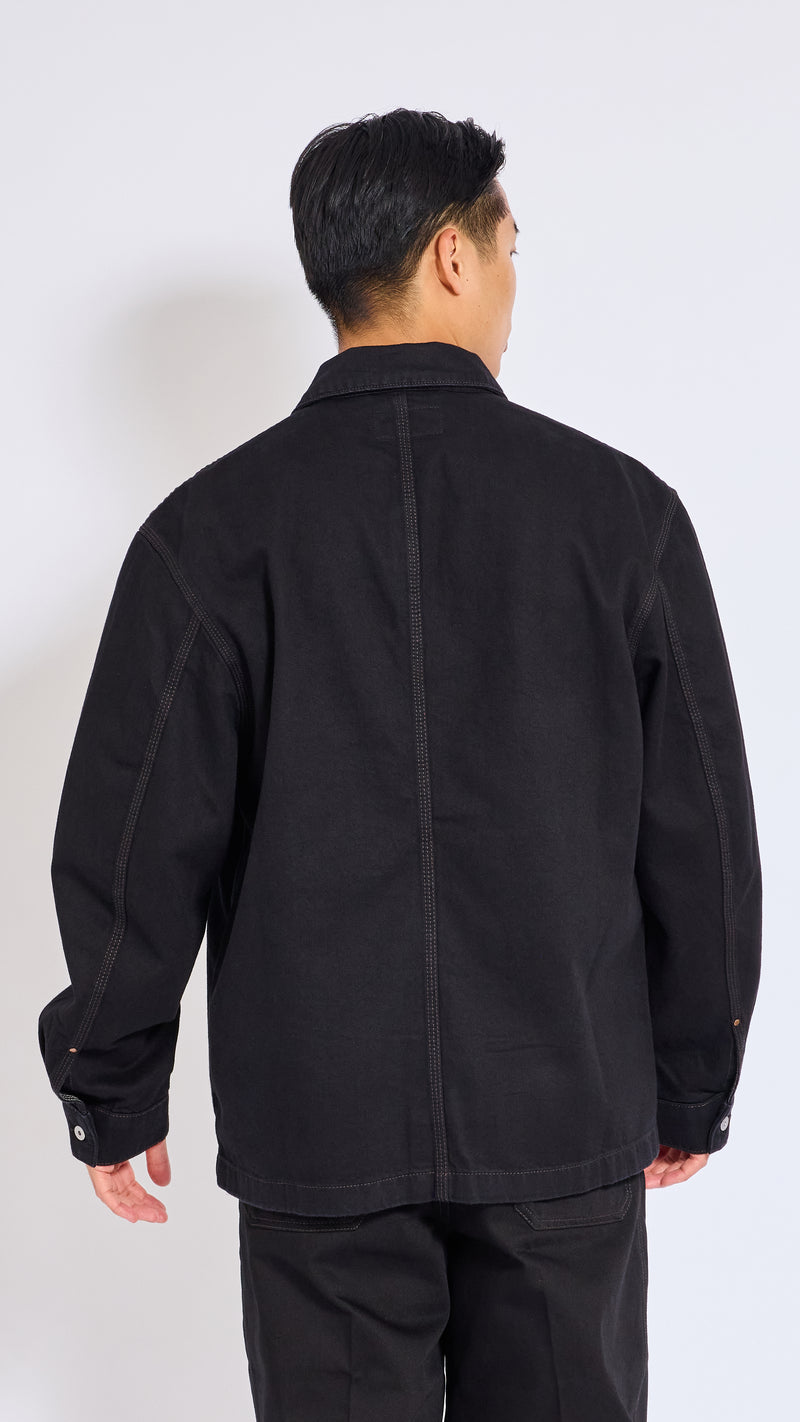 LEMAIRE BLACK WORKWEAR DENIM OVERSHIRT