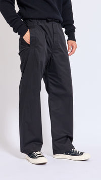 LEMAIRE BLACK COTTON PYJAMA PANTS
