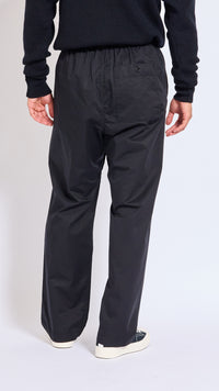 LEMAIRE BLACK COTTON PYJAMA PANTS