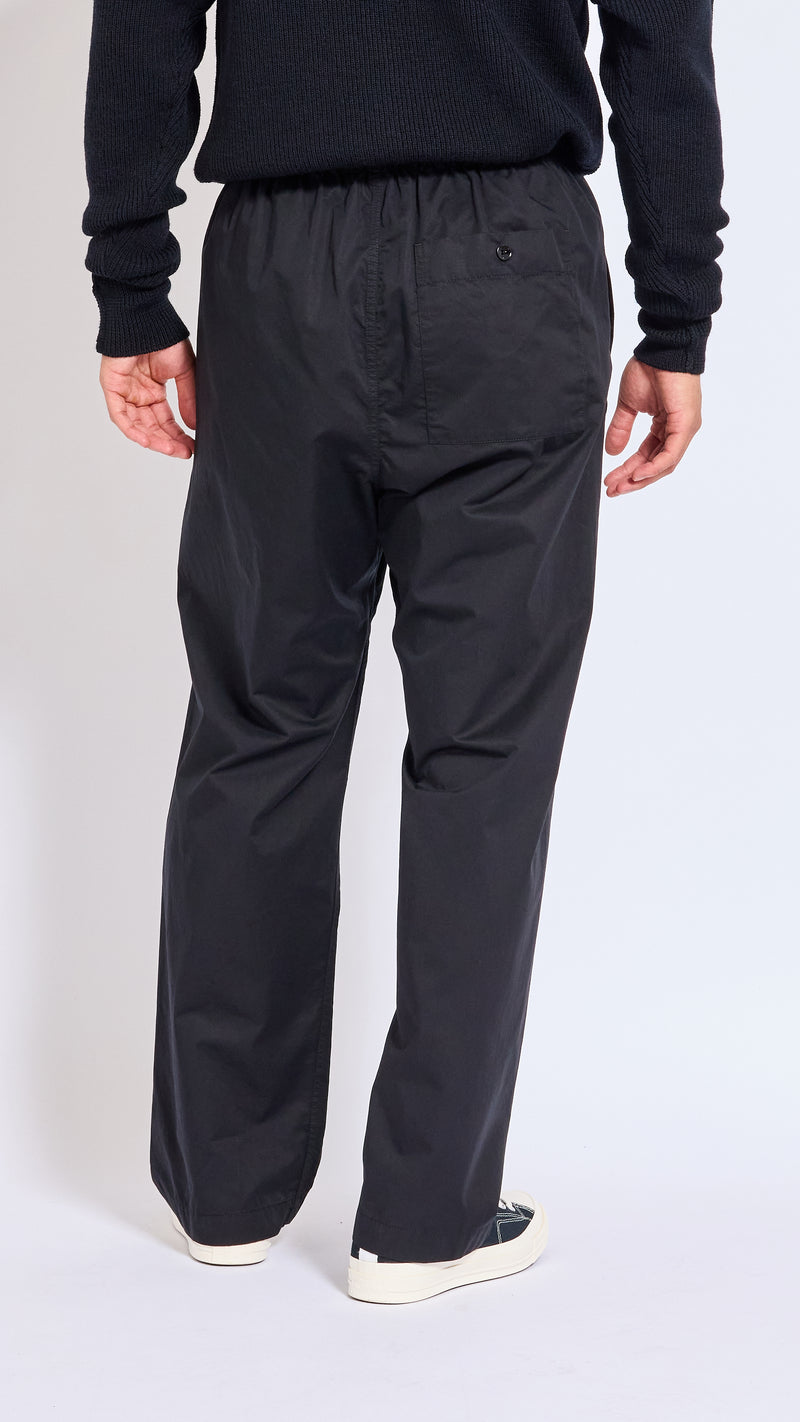 LEMAIRE BLACK COTTON PYJAMA PANTS