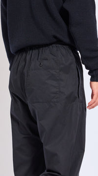 LEMAIRE BLACK COTTON PYJAMA PANTS