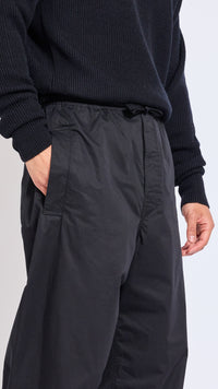 LEMAIRE BLACK COTTON PYJAMA PANTS