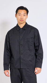 LEMAIRE BLACK COTTON PYJAMA SHIRT