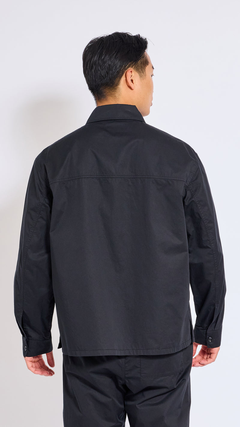 LEMAIRE BLACK COTTON PYJAMA SHIRT