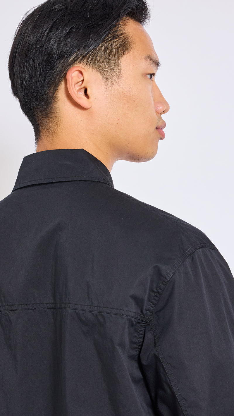 LEMAIRE BLACK COTTON PYJAMA SHIRT