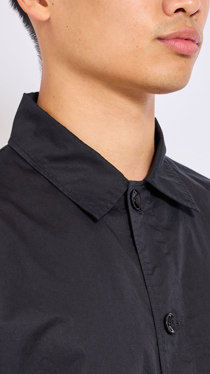 LEMAIRE BLACK COTTON PYJAMA SHIRT