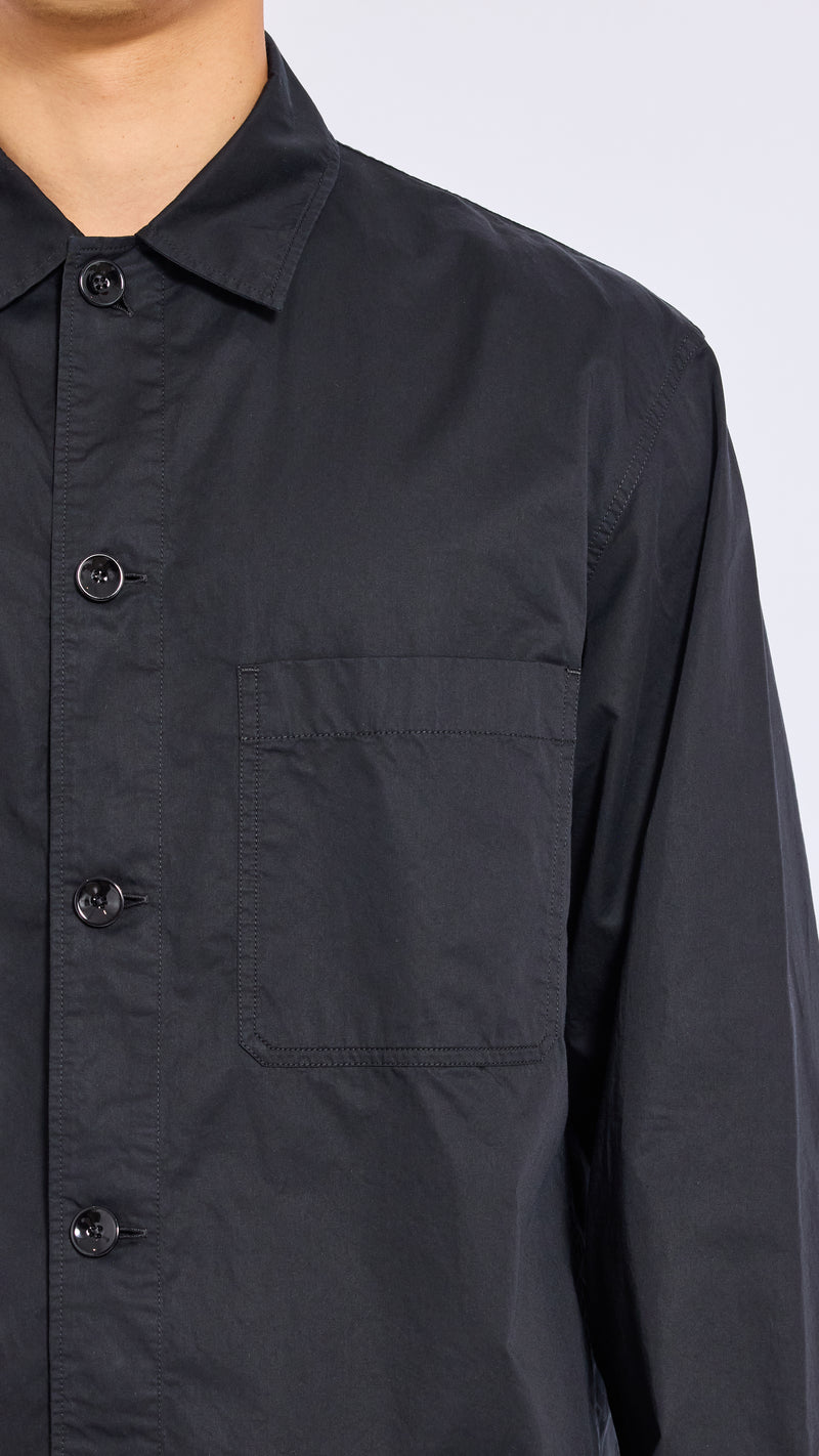 LEMAIRE BLACK COTTON PYJAMA SHIRT