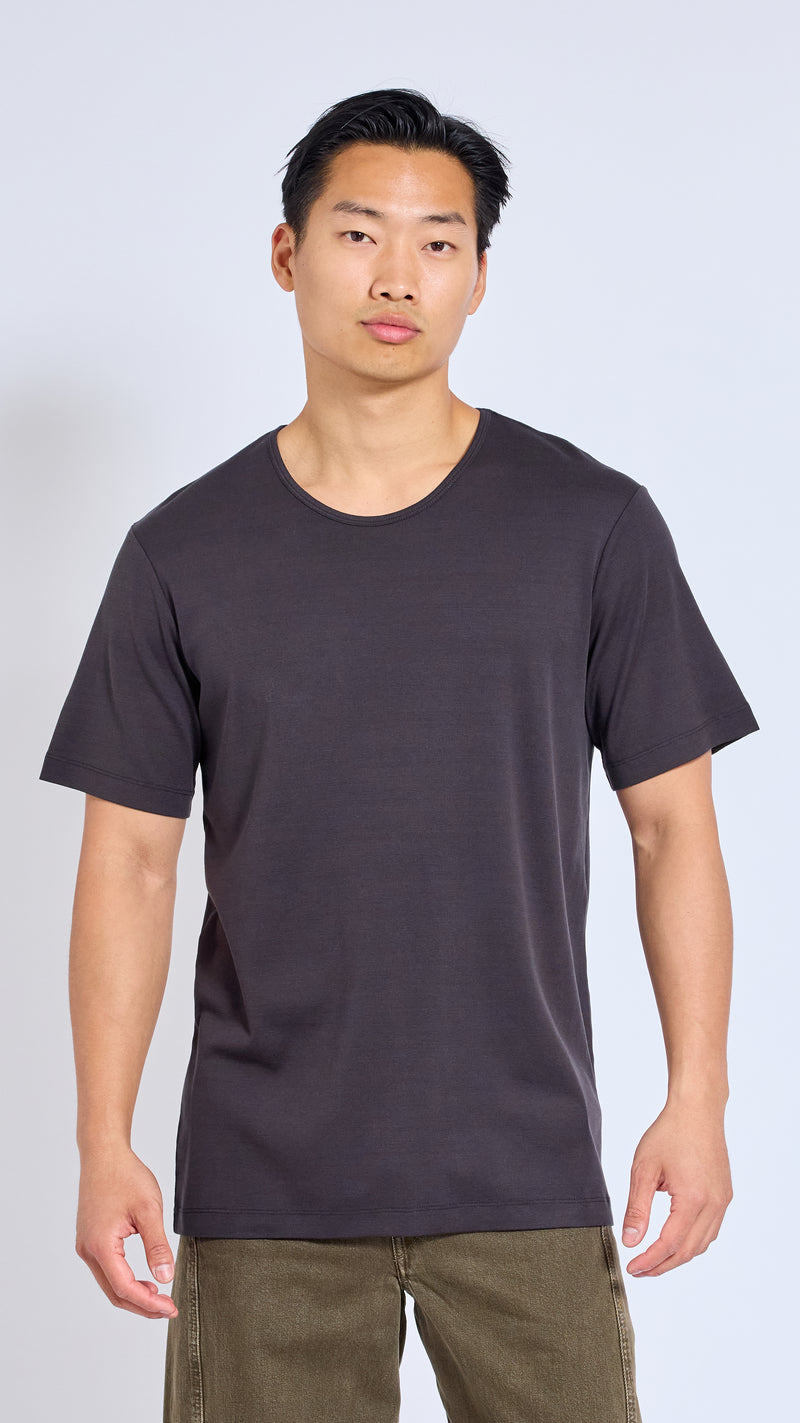 LEMAIRE SQUID INK U NECK T-SHIRT