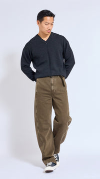 LEMAIRE ANTHRACITE V NECK SWEATER