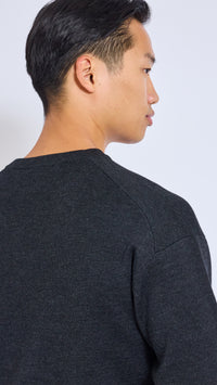 LEMAIRE ANTHRACITE V NECK SWEATER