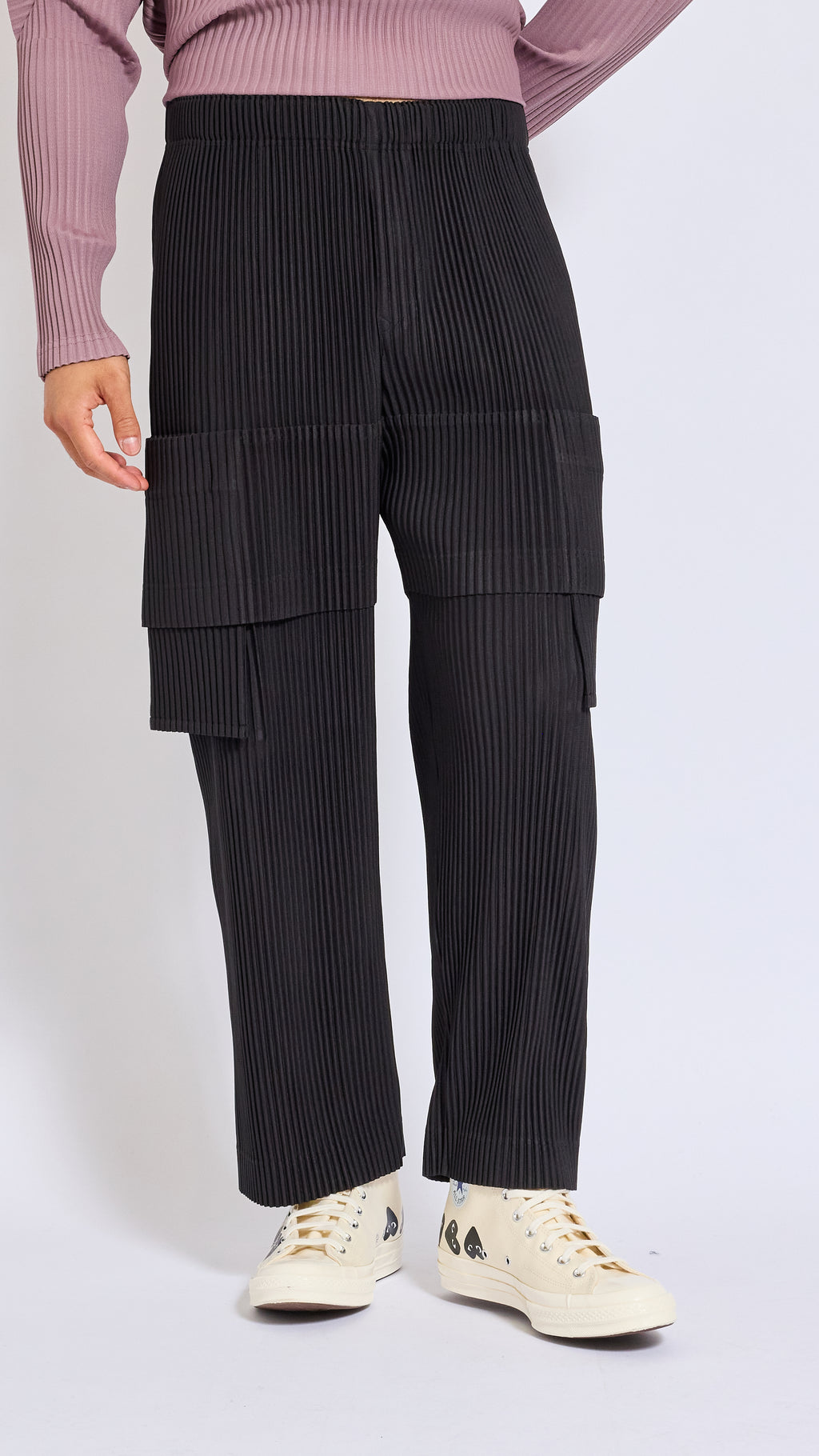 HOMME PLISSÈ ISSEY MIYAKE COKE GRAY POCKET PANTS