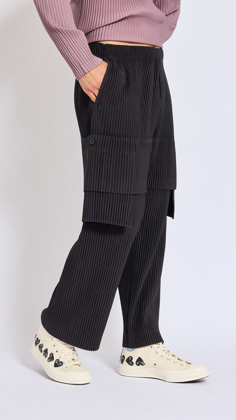 HOMME PLISSÈ ISSEY MIYAKE COKE GRAY POCKET PANTS