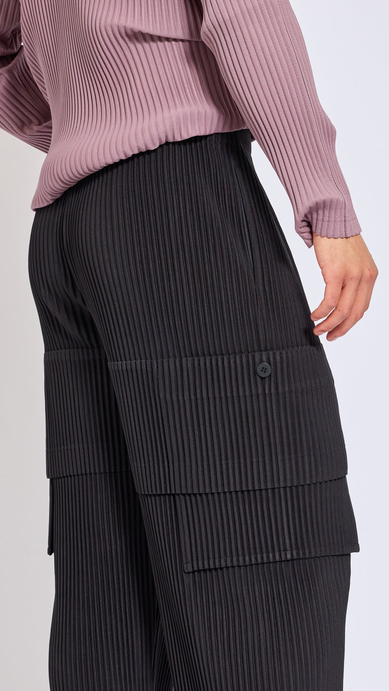HOMME PLISSÈ ISSEY MIYAKE COKE GRAY POCKET PANTS