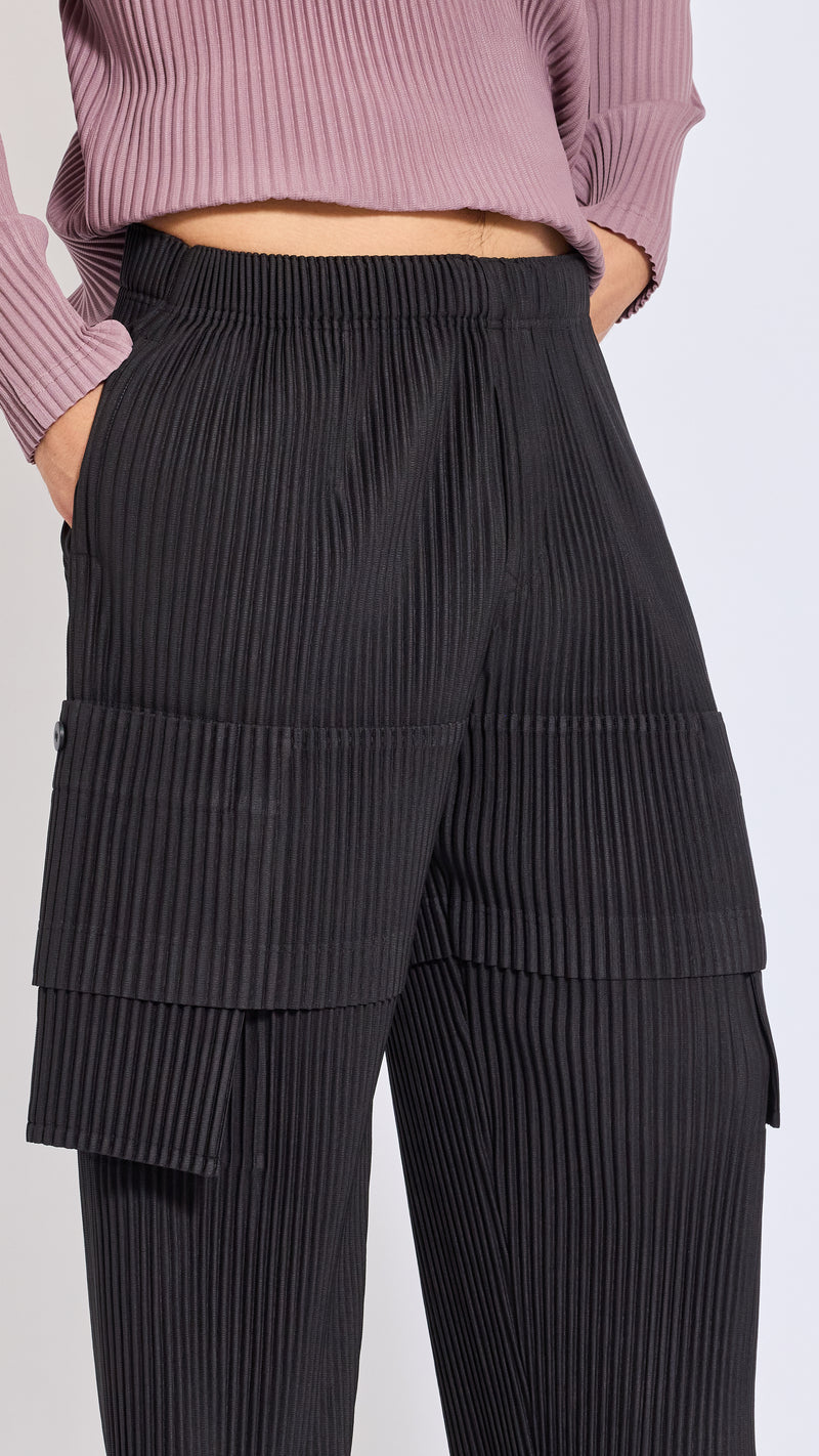 HOMME PLISSÈ ISSEY MIYAKE COKE GRAY POCKET PANTS