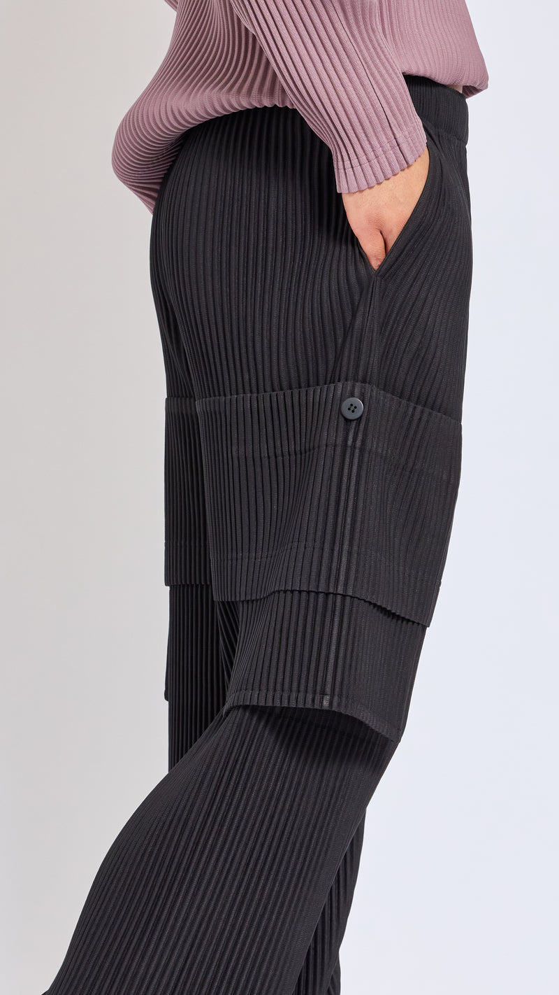 HOMME PLISSÈ ISSEY MIYAKE COKE GRAY POCKET PANTS