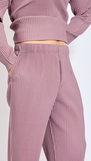 HOMME PLISSÈ ISSEY MIYAKE SEASIDE PURPLE MONTHLY PANTS