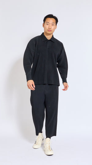 HOMME PLISSÈ ISSEY MIYAKE BLACK MONTHLY POLO
