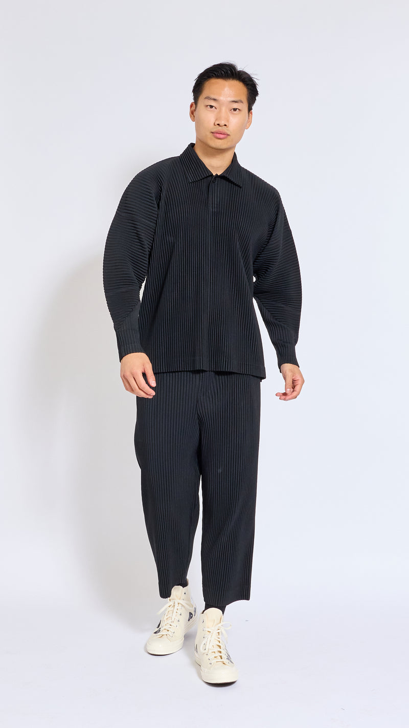 HOMME PLISSÈ ISSEY MIYAKE BLACK MONTHLY POLO
