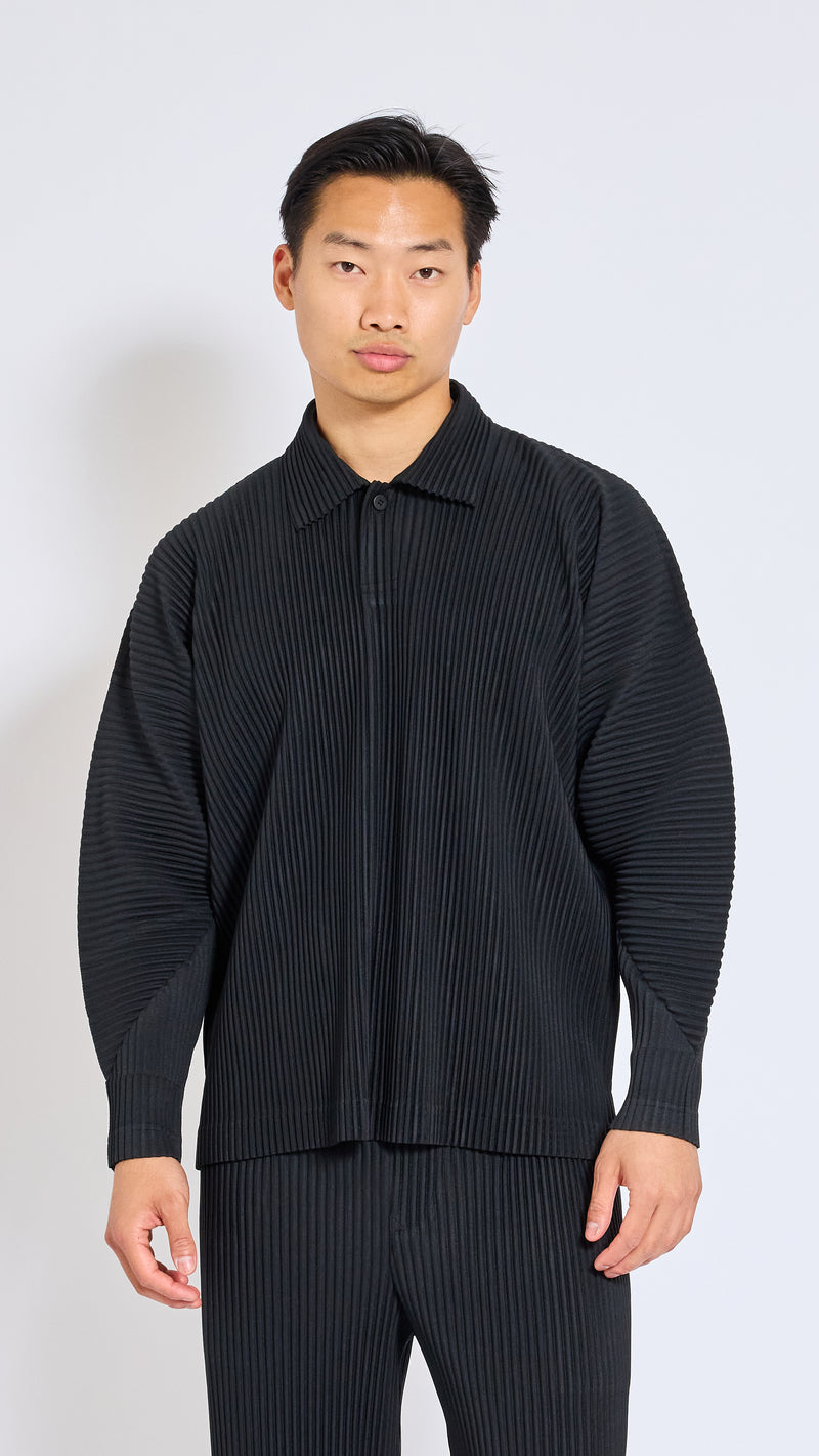 HOMME PLISSÈ ISSEY MIYAKE BLACK MONTHLY POLO