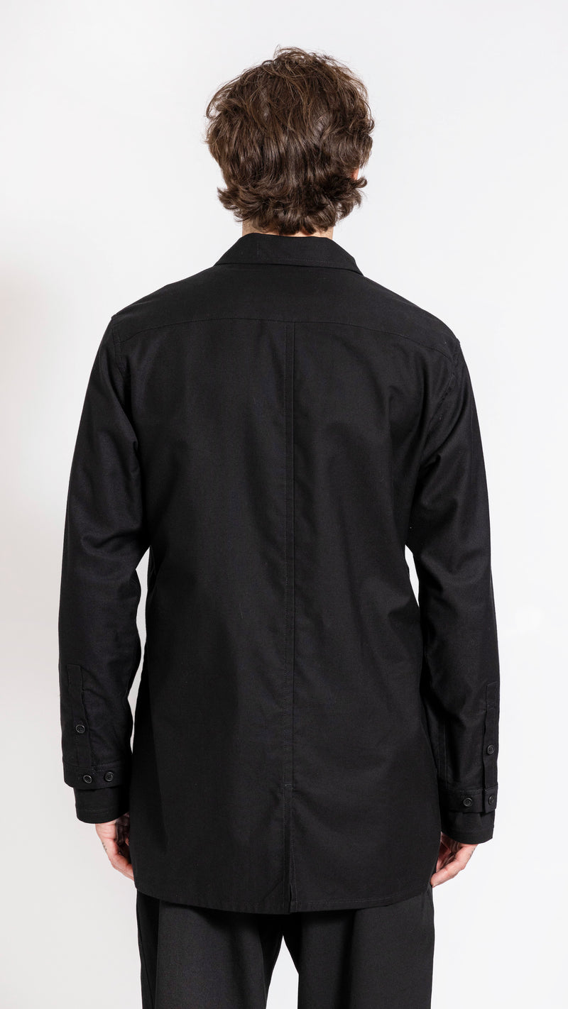 YOHJI YAMAMOTO BLACK ZIP POCKET SHIRT