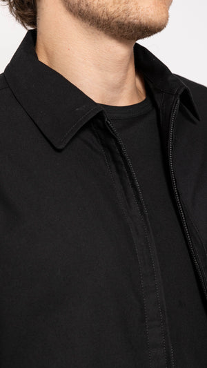 YOHJI YAMAMOTO BLACK ZIP POCKET SHIRT