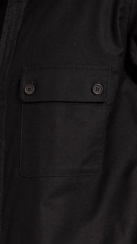 YOHJI YAMAMOTO BLACK ZIP POCKET SHIRT