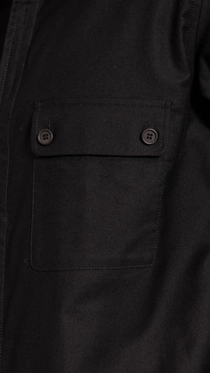 YOHJI YAMAMOTO BLACK ZIP POCKET SHIRT