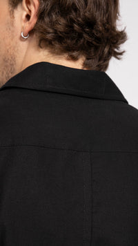 YOHJI YAMAMOTO BLACK ZIP POCKET SHIRT