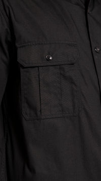 YOHJI YAMAMOTO BLACK TWO POCKET COTTON SHIRT