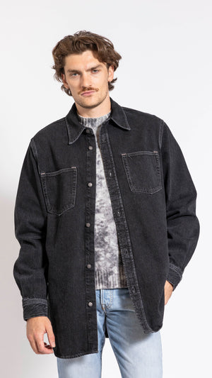 ACNE STUDIOS BLACK DENIM OVERSHIRT