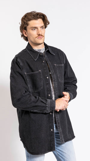 ACNE STUDIOS BLACK DENIM OVERSHIRT