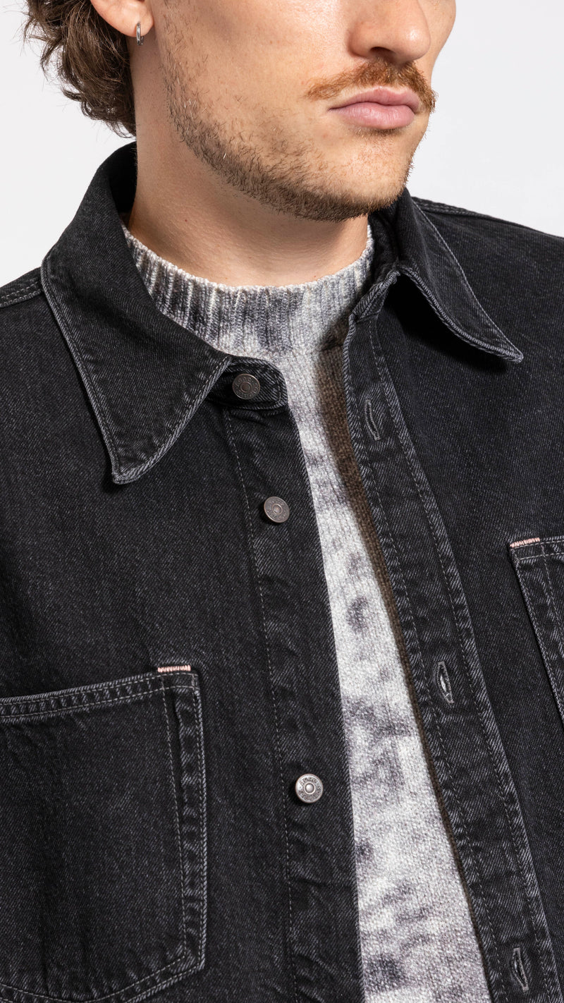 ACNE STUDIOS BLACK DENIM OVERSHIRT