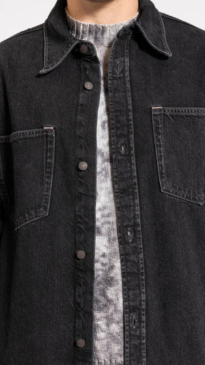 ACNE STUDIOS BLACK DENIM OVERSHIRT