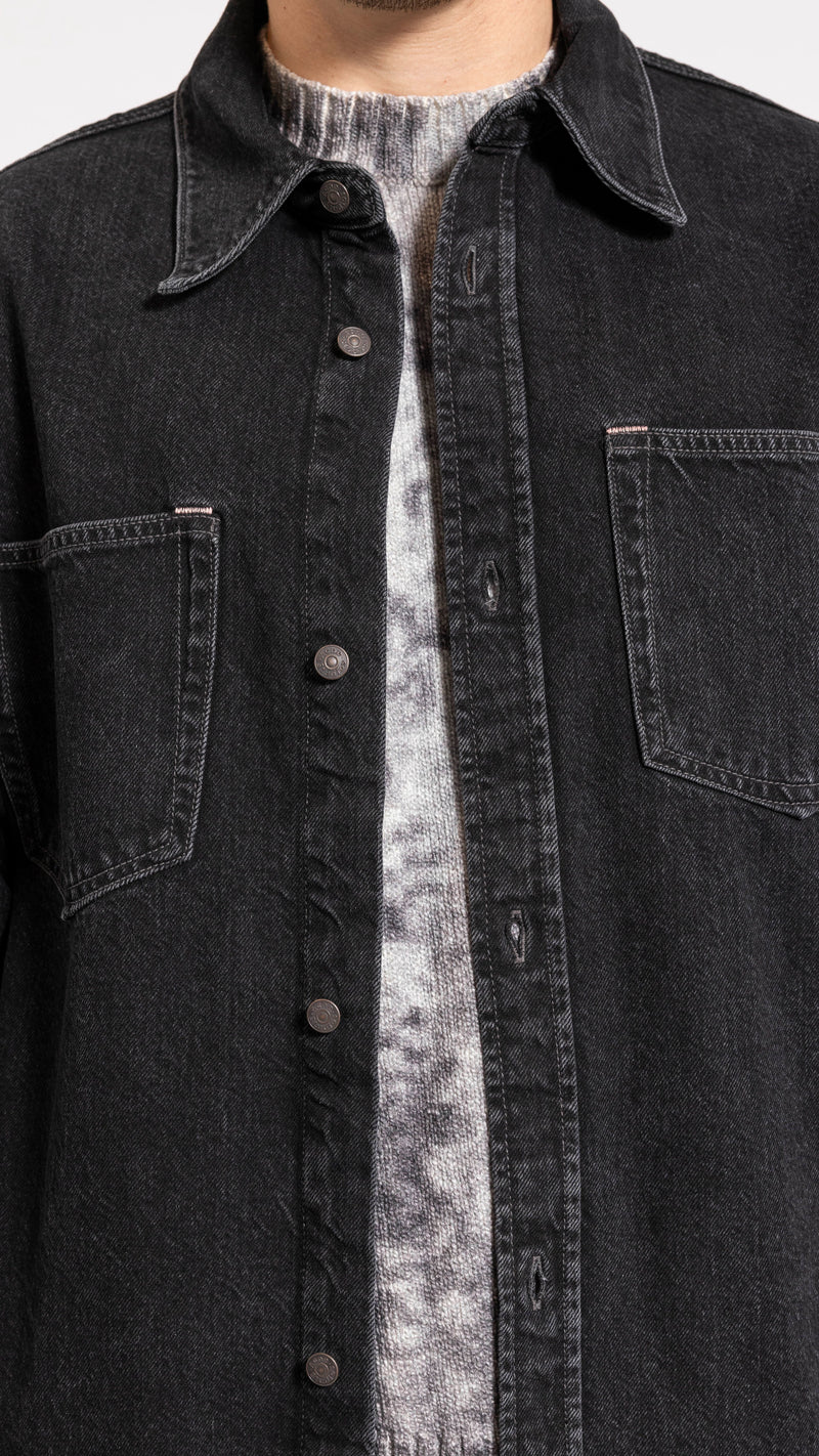 ACNE STUDIOS BLACK DENIM OVERSHIRT