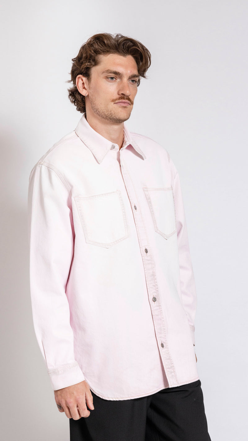 ACNE STUDIOS PALE PINK DENIM SHIRT