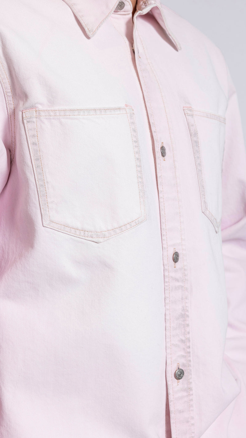 ACNE STUDIOS PALE PINK DENIM SHIRT