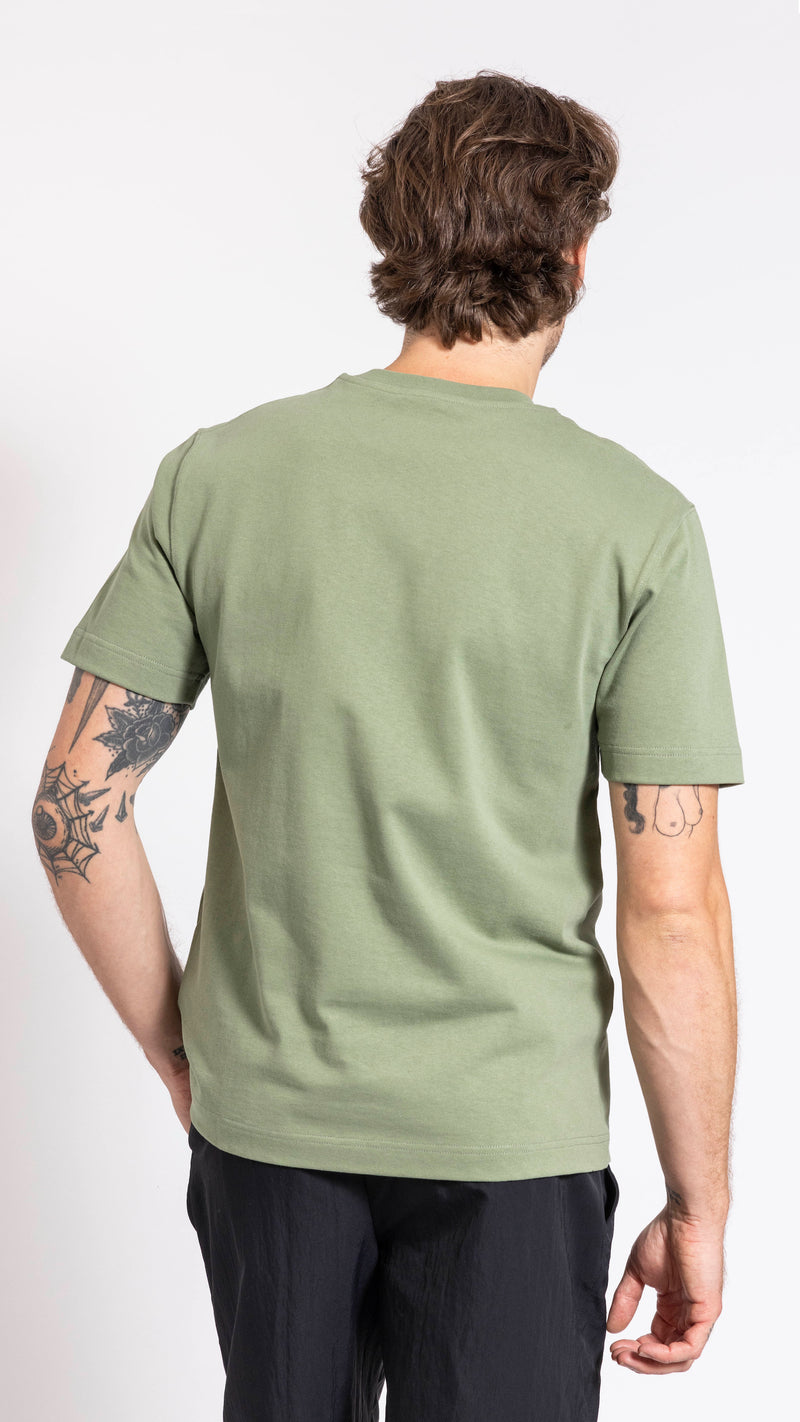 JACQUEMUS GREEN "LE T-SHIRT GROS GRAIN" T-SHIRT