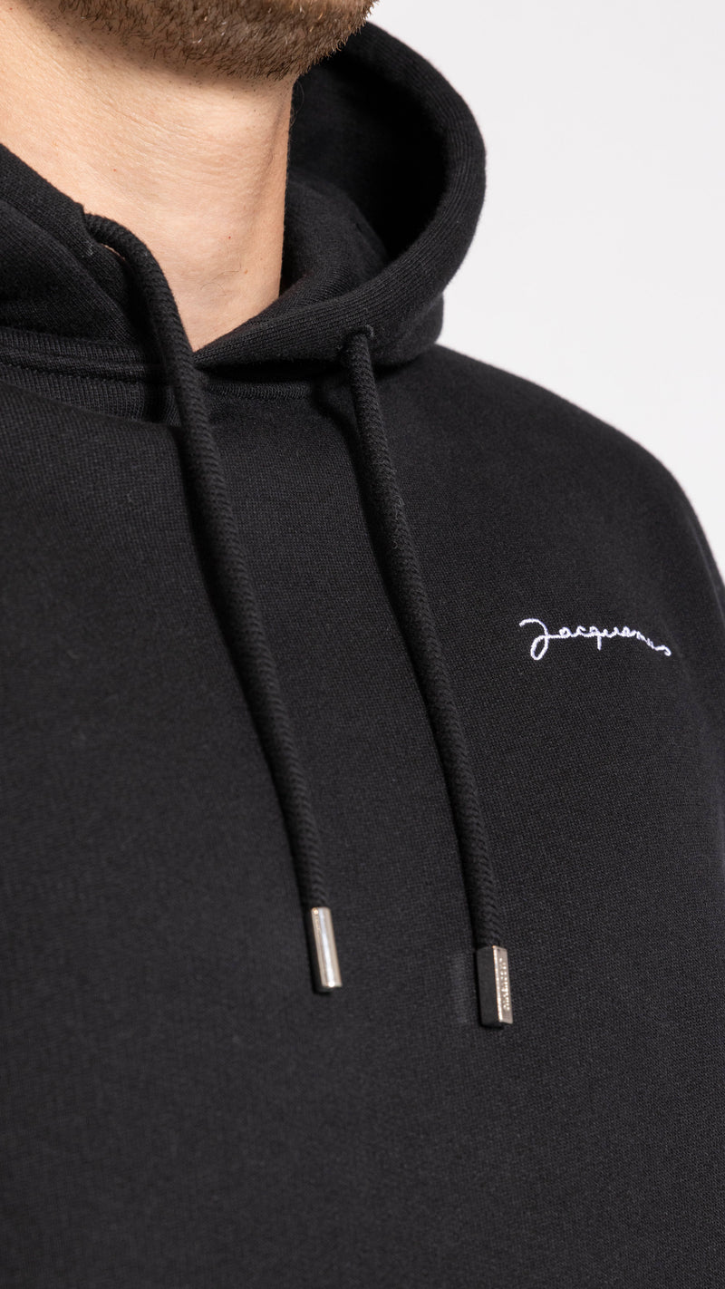 JACQUEMUS BLACK "LE SWEATSHIRT BRODE" HOODIE