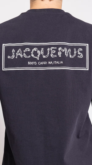 JACQUEMUS NAVY "LE T-SHIRT MERU MANCHES" T-SHIRT