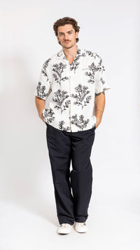 JACQUEMUS WHITE "LE CHEMISE JEAN" FLORAL SHIRT