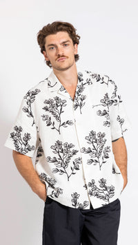 JACQUEMUS WHITE "LE CHEMISE JEAN" FLORAL SHIRT