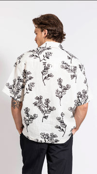 JACQUEMUS WHITE "LE CHEMISE JEAN" FLORAL SHIRT