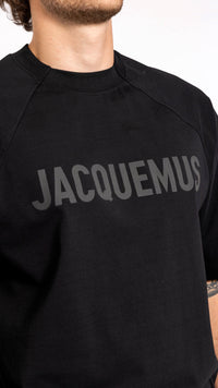 JACQUEMUS BLACK "LE T-SHIRT TYPO" T-SHIRT