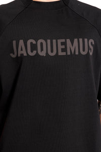 JACQUEMUS BLACK "LE T-SHIRT TYPO" T-SHIRT