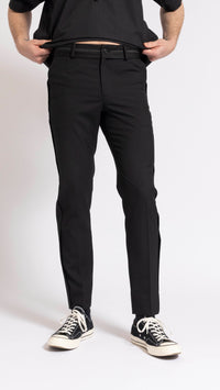 UNDERCOVER BLACK WOOL SLIM FIT PANTS