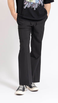 UNDERCOVER BLACK ELASTIC WAIST WIDE PANTS